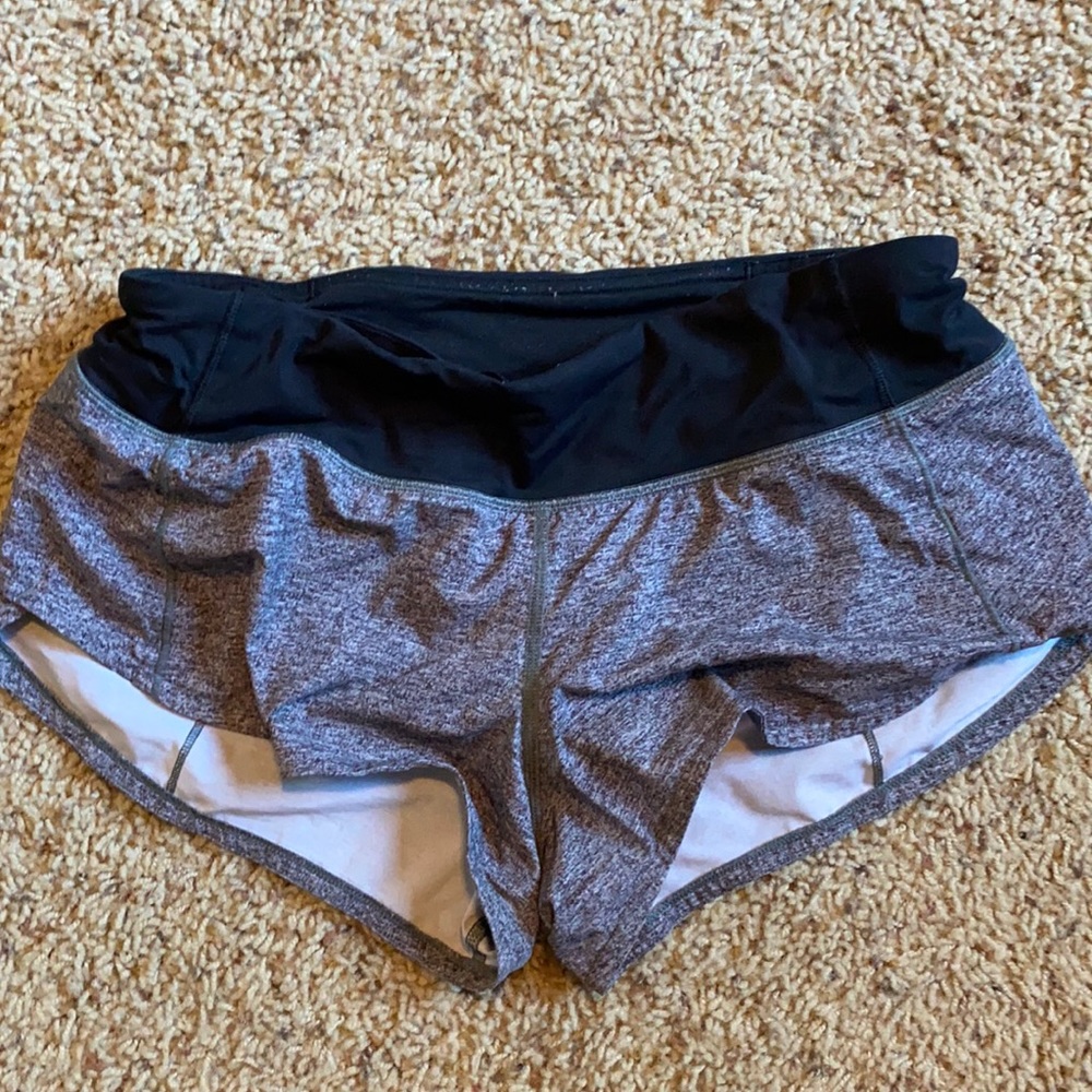 Gray Lululemon Speed Up Shorts